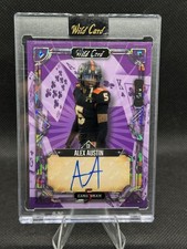 Wild Card 2023 5 Card Draw Alex Austin Autographed Football #5CDCL-2 Serial  /4