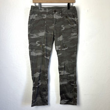 Rewind Girls Pants Camo Pockets Size 7 skinny cotton olive