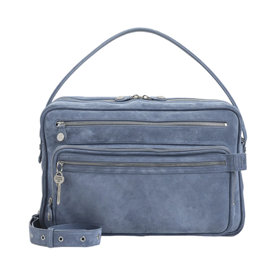 Acne Studios バッグ デニム風 ショルダー ACNE STUDIOS Camero Denim Blue Suede Shoulder Bag New & Authentic