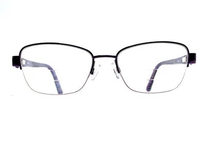Bebe Purple Half Rim Oval Glasses Tough Cookie BB 5127 535 Plum 51 17 140
