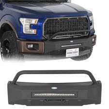 Offroad Steel Front Bumper W Led Light Bar For 2015 2016 2017 Ford F-150 Trucks