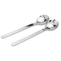 Salatbesteck 28Cm Paar Edelstahl 2-Teilig 2 LöFfel Servierbesteck Vorlegebesteck