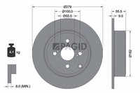 2X Pagid Bremsscheibe 54263NC FüR Toyota Corolla NDE120_ NDE120R Vvtl ZZE123_