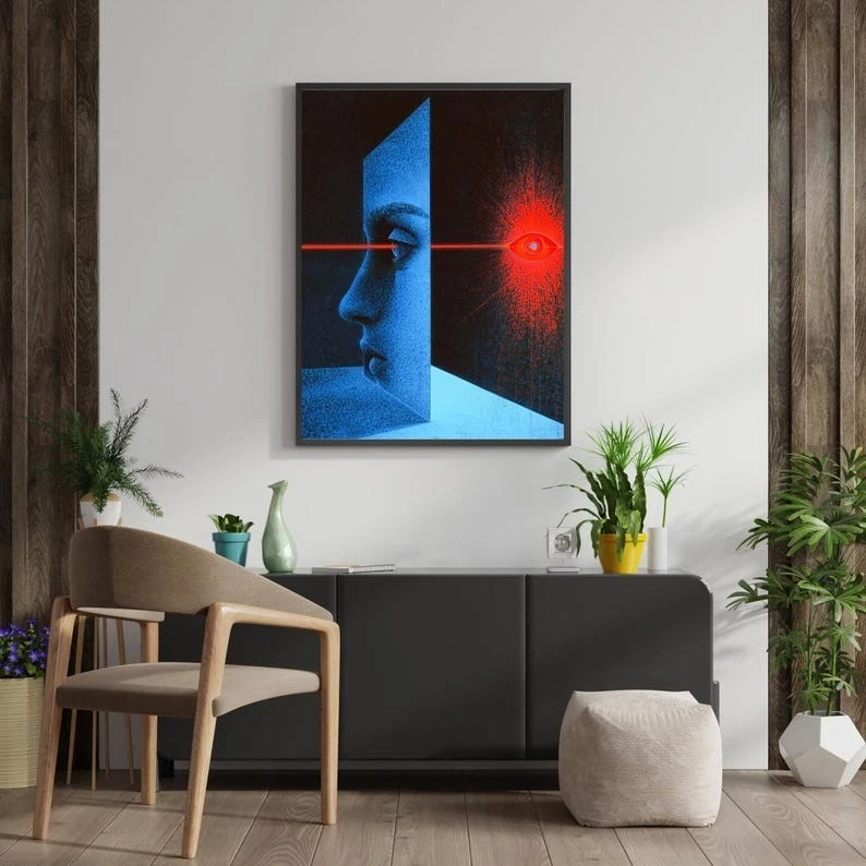 Surreal Eye Poster, Abstract Vision Wall Art, Modern Psychedelic Print - Image 3 of 4
