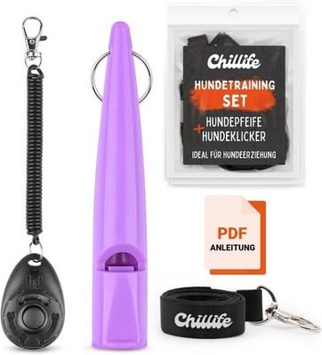 Premium Hundetraining Zubehör Set Hundepfeife Hunde Clicker Welpen Dog Training