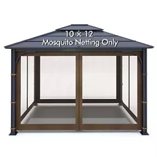 Gazebo Universal Mosquito Netting - Outdoor Gazebo Canopy 4-Panel Screen Wall...