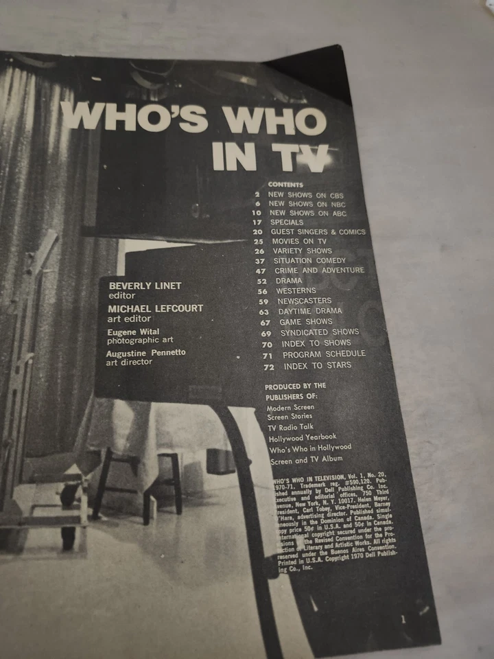 1970 1971 JOHNNY CASH Who’s Who In TV Magazine No. 20 Mod Squad - Image 3 of 3
