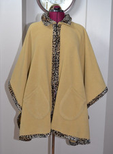 Nwt Lemoda Lord Daniel Sportswear Leopard Print Zip Up Cape Poncho One Size