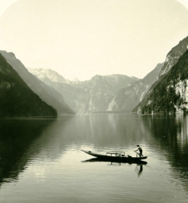 Deutschland Bayerisches Hochland Königsee Malerwinkel Stereoview Foto NPG 1900