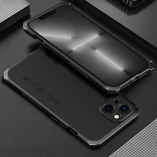 For iPhone 15 14 13 12 16 Pro Max Metal Frame Shockproof Hard PC Back Case Cover