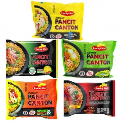 Lucky Me Filipino Pancit Canton, Pancit Kanton Chow mein Ramen ( Chilimansi)