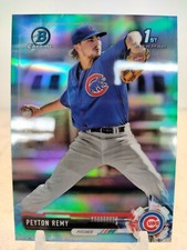 PEYTON REMY #/399 2017 Bowman Draft Chrome Baseball REFRACTOR Blue 1st Cubs 