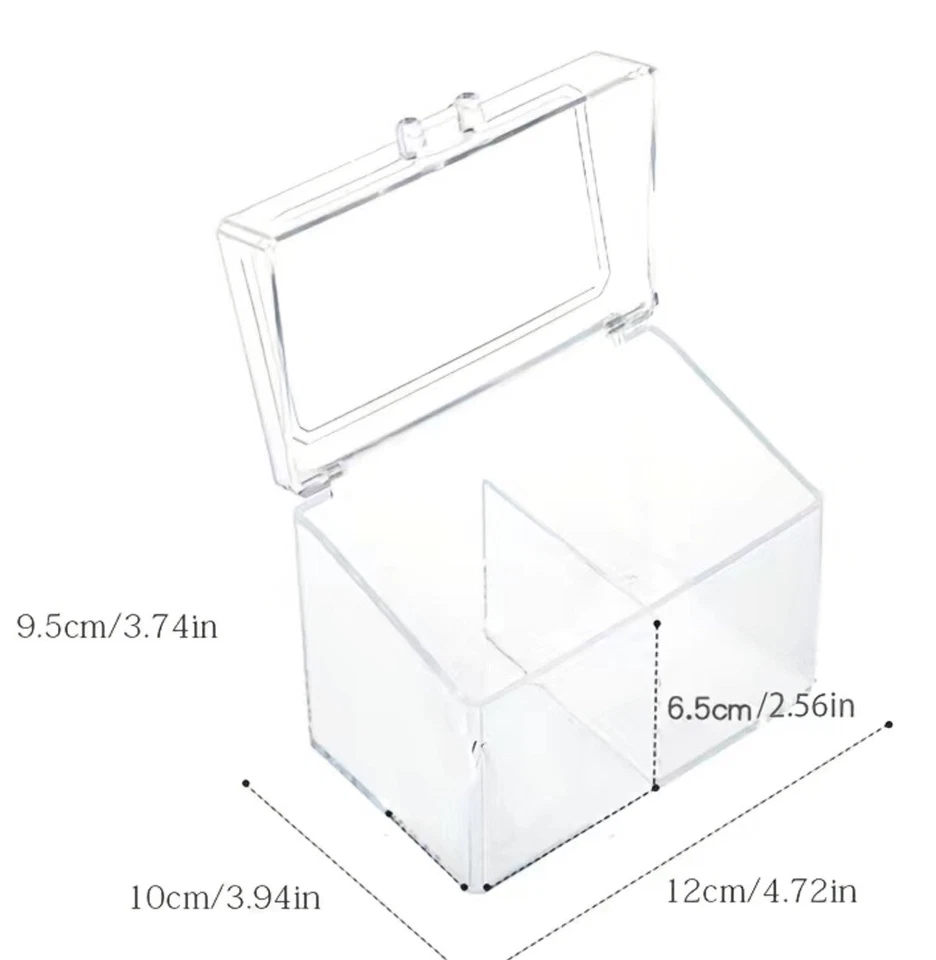 New One Piece Acrylic Transparent Card Storage Box Business Trading Collector  - Image 2 of 4