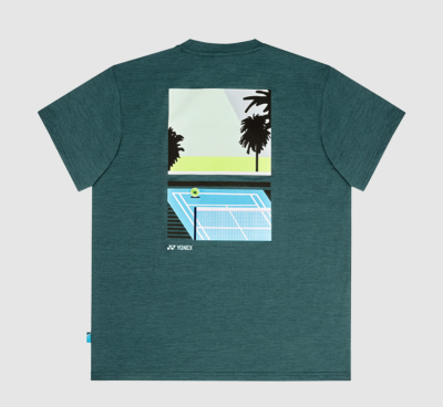 YONEX 2025 Unisex Tennis T-Shirts Sportswear Casual Top Tee Green