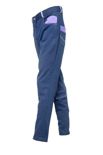Ladies Performance Diesel Women Horse Riding Jodhpurs Navy/Blue 24''-34'' - Picture 2 of 4