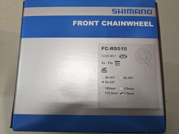 Shimano Kurbelgarnitur HG-EV FC-RS510 2X11 Fach - 50-34 ZäHne 175 Mm Schwarz-image