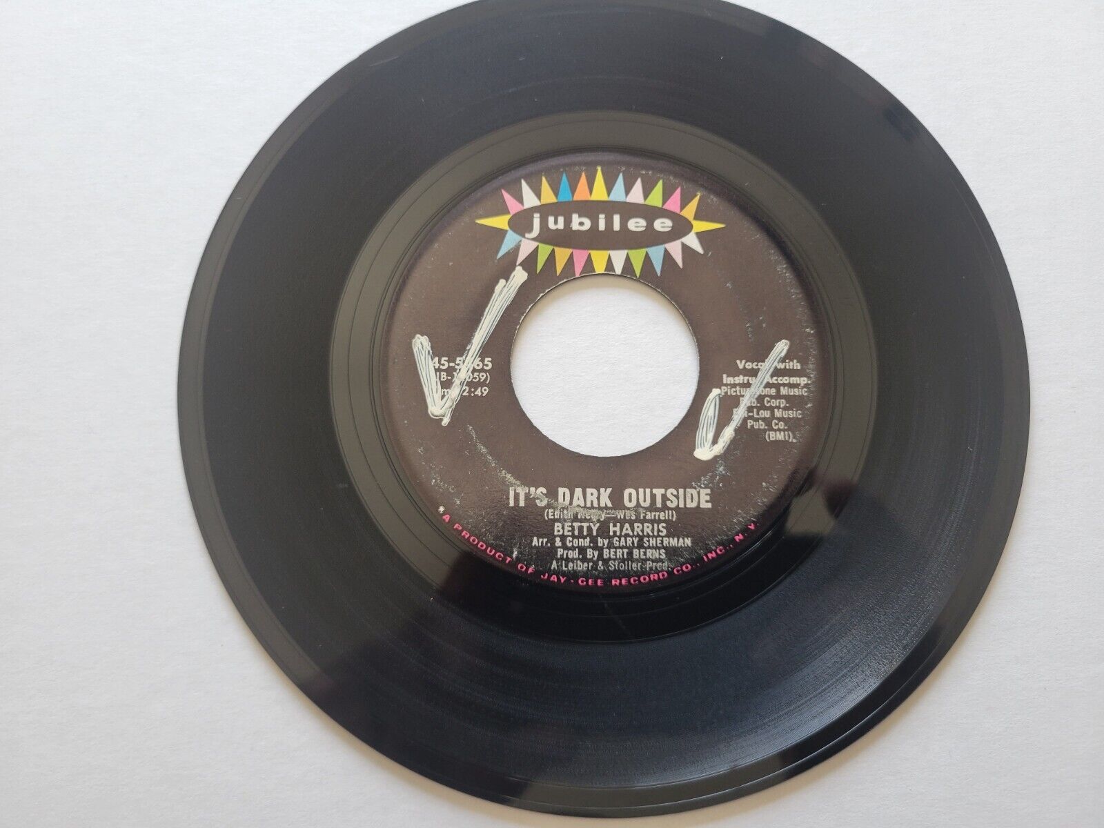 BETTY HARRIS - It's Dark Outside / His Kiss 1963 FUNK SOUL 7" Jubilee