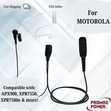 FBI Style PTT Acoustic Earpiece for Motorola MOTOTRBO APX4000, XPR7550e, XPR7580