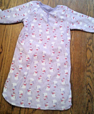 Carters Nightgown girl Sz 3/4 purple fleece w snowmen long sleeve