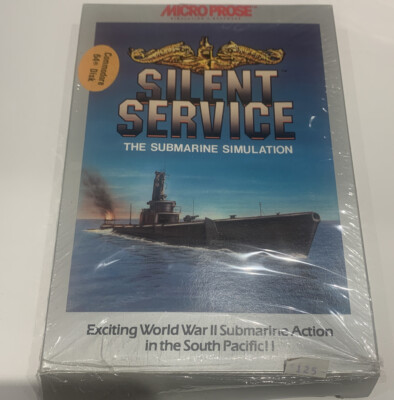 SILENT SERVICE SUBMARINE SIMULATION Micro Pose Commodore 64  Disk Preowned