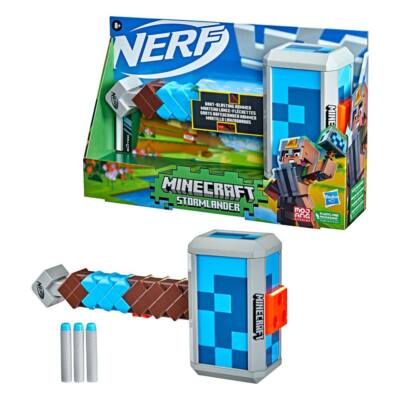 NERF Minecraft Dungeons Stormlander Great Hammer Dart Blaster Hasbro