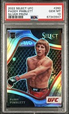 2022 Panini Select UFC Paddy Pimblett Octagonside 260 Silver Prizm Rookie PSA 10