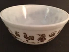 Vintage Pyrex Early American White/Brown Eagle Pattern #403 2 1/2 QT Mixing Bowl