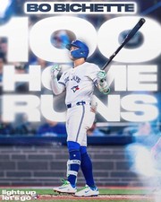 Bo Bichette 100 Home Runs Toronto Blue Jays MLB 8x10  Reprint