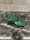 Made 2 Years Only Fenton Sea Mist Green Cabbage Rose + Fenton Clear Glass Shoes