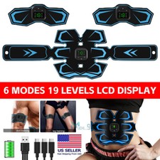 EMS Abdominal ABS Fit Muscle Stimulater Training 19 Gears Fitness Workout Belt