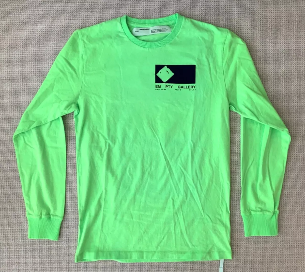 New OFF-WHITE VIRGIL ABLOH Empty Gallery Long Sleeve Tee Shirt