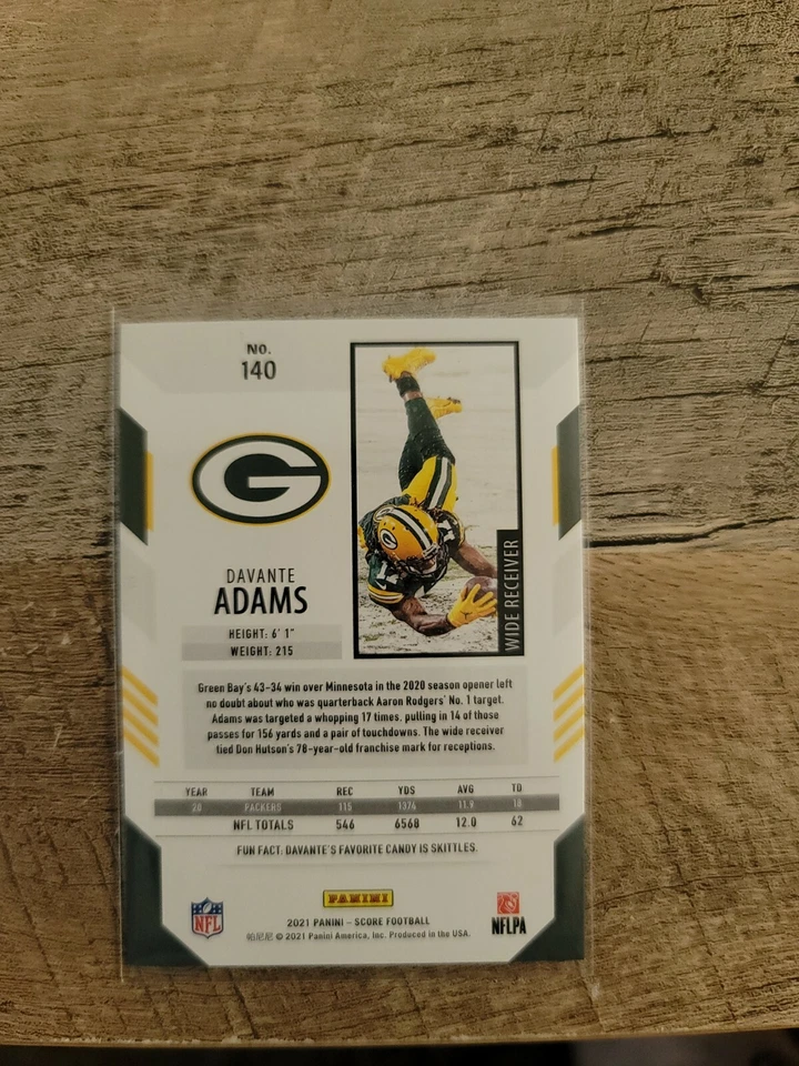 2021 Sxore Davante Adams Red Foil #131/460 - Image 2 of 2