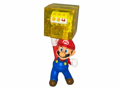 Nintendo Super Mario Bros Holding Spinning Gold Coin Block 4.75