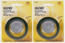 2 HILLMAN 100 ft Green Enameled FLORAL WIRE 24 Gauge 10 lb Plant Trellis 123108