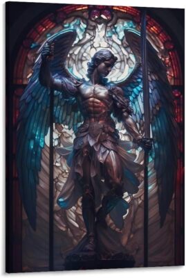 Saint Michael The Archangel Poster Religious Wall Art Painting Canvas Print