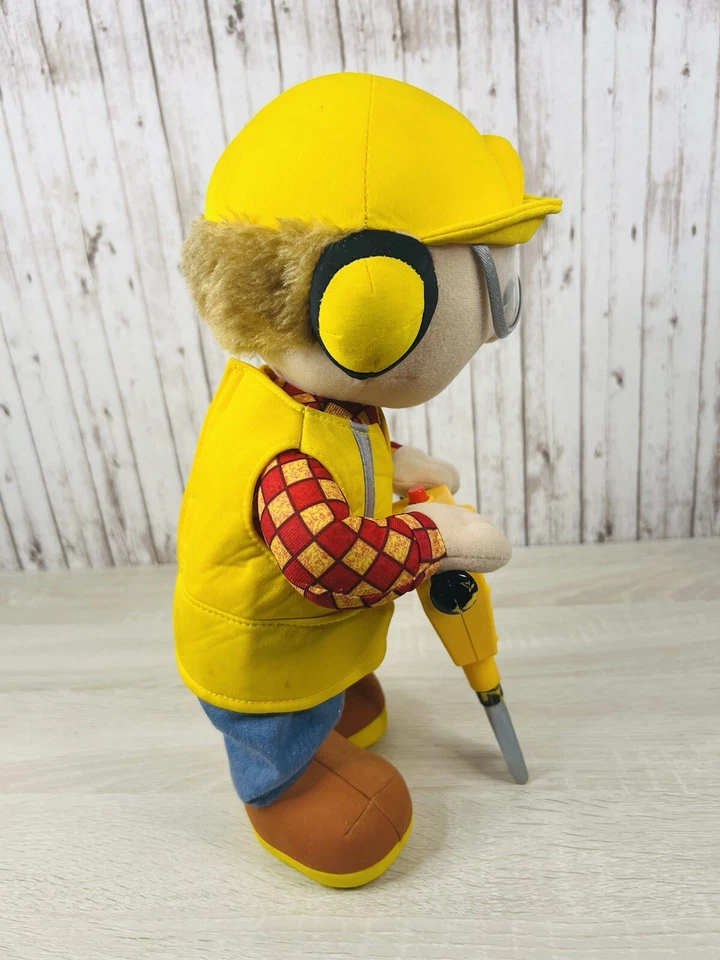 13-дюймовый говорящий вибрирующий молоток Bob The Builder плюшевая игрушка Hasbro проверенная работа - Изображение 4 из 4