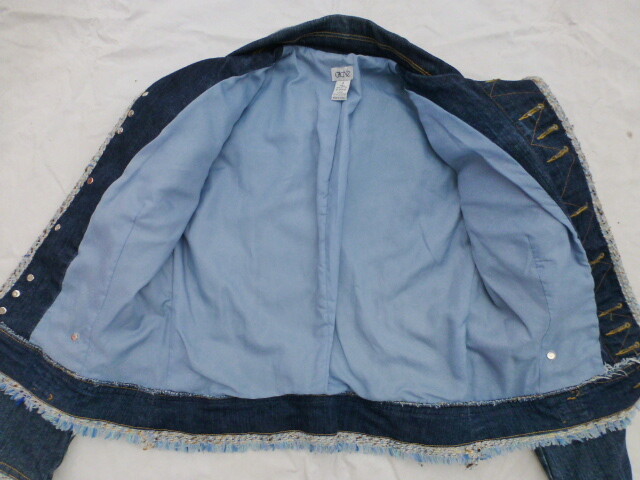 WOMENS CACHE LINED BUTTONED DENIM JACKET SIZE 2 #… - image 3