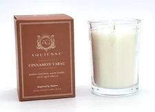 Aquiesse Candle Cinnamon Tabac Candle 6.5oz Holiday 45 hrs Vanilla Tobacco 