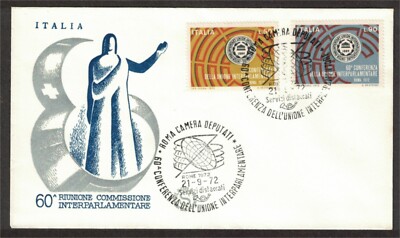 01 _ Italien 1972 _ Umschlag FDC - 60. Komm. Treffen Interparlamentarisch _ Filagrano