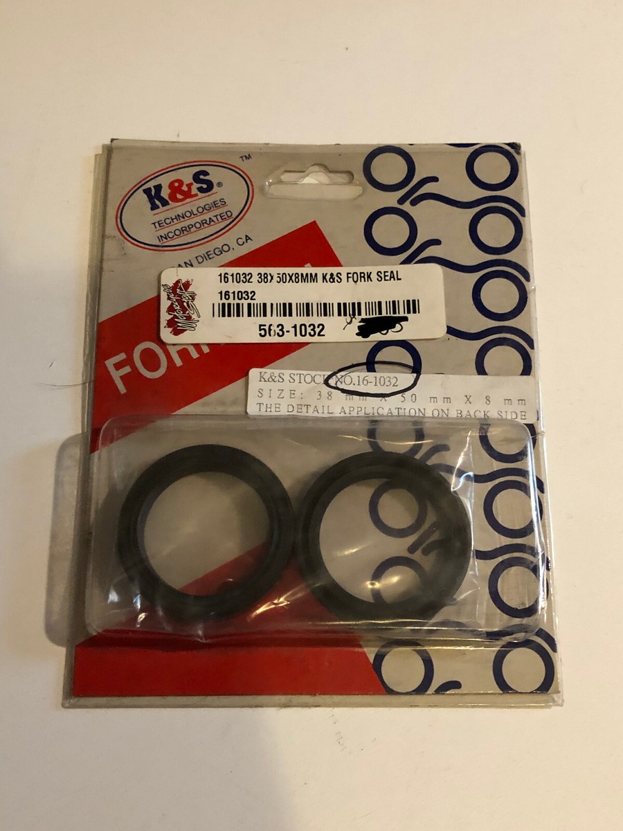 NOS OEM Genuine K&S Fork Seals 38x50x8 P/N 16-1032 NEW | eBay