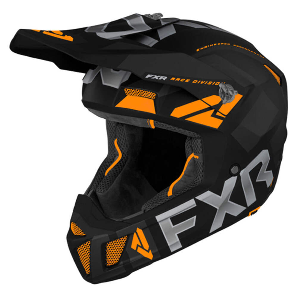 FXR Clutch Evo Snowmobile Helmet - Black/Orange | eBay