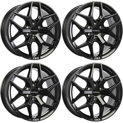 Set of 4 17in Black Alloy Wheel Rims for Chevrolet Colorado, RF05W8S 6x120 6Lug