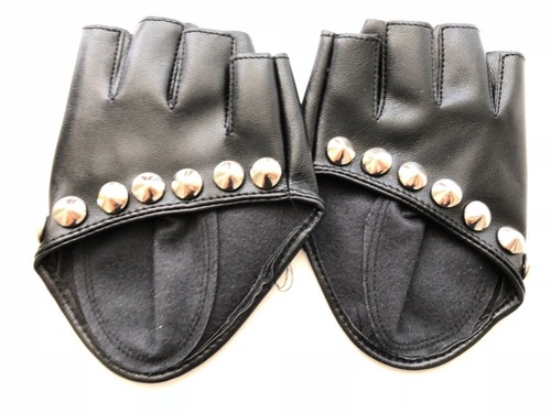 Woman Girl Party Opera Fancy Costume Syn Leather Half Dance Rock SHORT Gloves - Picture 16 of 16