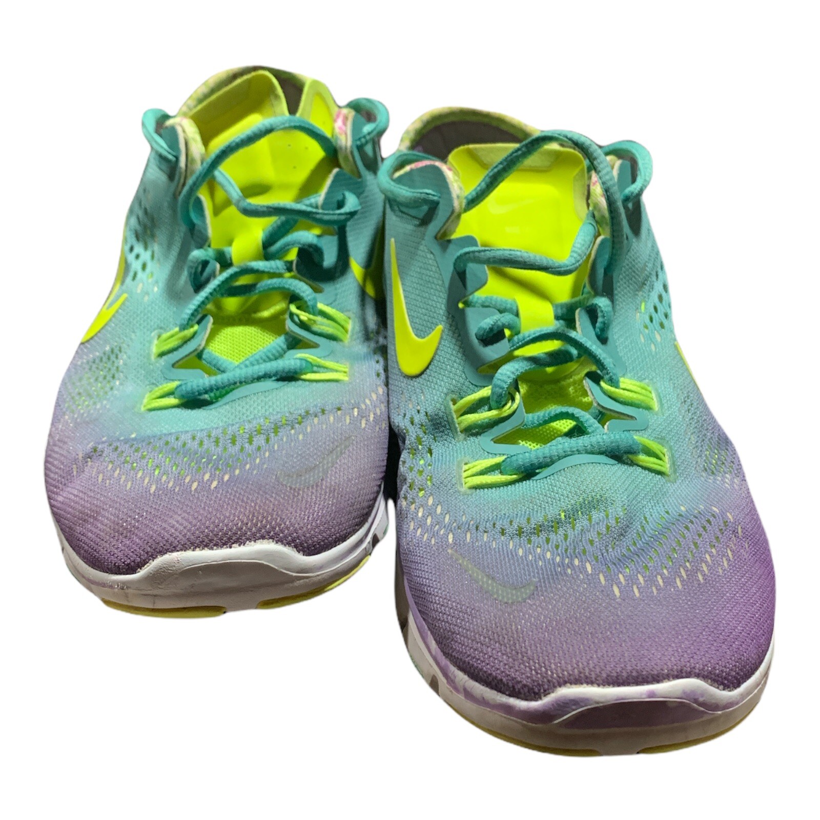 Nike womens running shoe mint green and purple trim … Gem