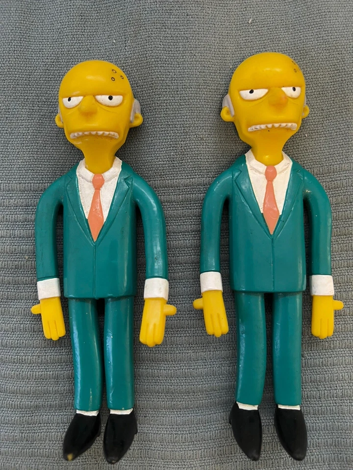 LOTE Figuras Flexibles Simpsons Matt Groening 2002 Smithers Burns Homer Lenny Etc Foto 3 de 4