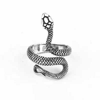 Damen Ring Silber 925 Versilbert Schlangenring verstellbar Ring Schlangen Form - Bild 1 von 4