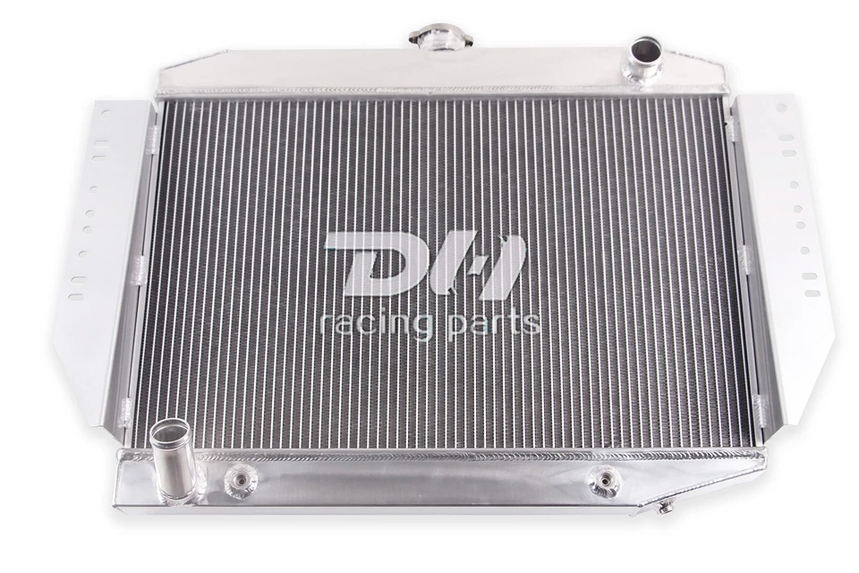 Radiador de aluminio de 4 filas para Jeep Cherokee Wagoneer serie J10 1972-1979 5,9 L V8 Foto 4 de 4