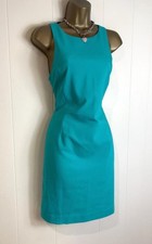 ZARA STUNNING GREEN SLEEVELESS FITTED DRESS SIZE L