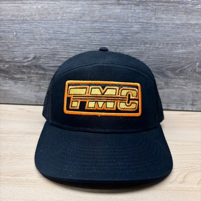 TMC Hat Cap Snap Back Black Trucker Mesh 7 Panel Otto