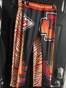 Majestic Kansas City Chiefs NFL Pants Size M Red White Yellow Unisex Adult